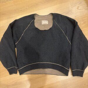 We The Free Women’s Crewneck Sweatshirt | Charcoal Gray | Size Small | Cozy Pull